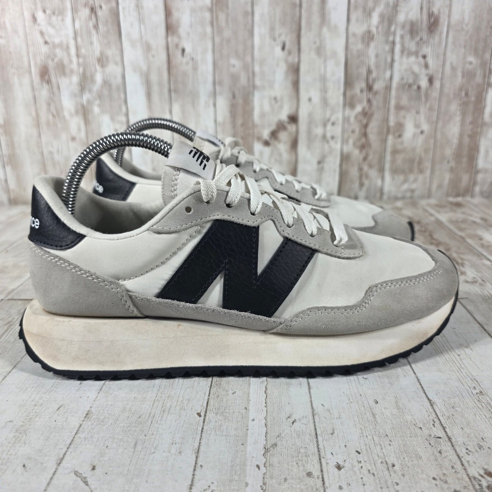 New Balance 237 Women Sneakers White Grey Black WS237BW Size 9 Low Top Retro